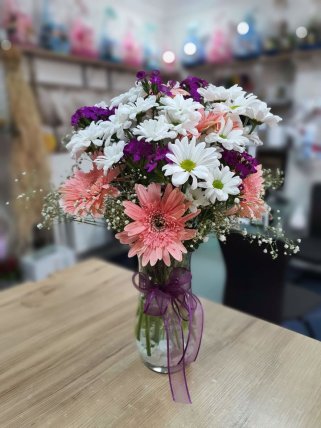 Cam Vazoda Kır Çiçekleri, Kütahya Çiçekçi