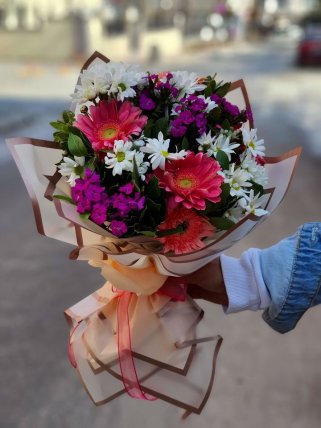 Pembe Beyaz Kır Çiçekleri