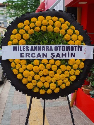 Sarı Beyaz Cenaze Çelengi, Kütahya Çiçekçi