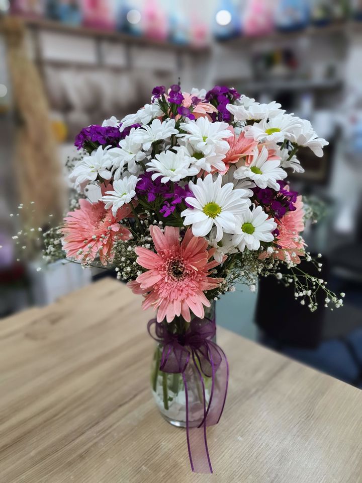 Cam Vazoda Kır Çiçekleri, Kütahya Çiçekçi