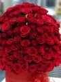 Çiçekçi - Kutuda 100 Adet Kırmızı Gül Aranjmanı