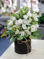 Çiçekçi - Kutuda Beyaz Lsiyantus Aranjmanı